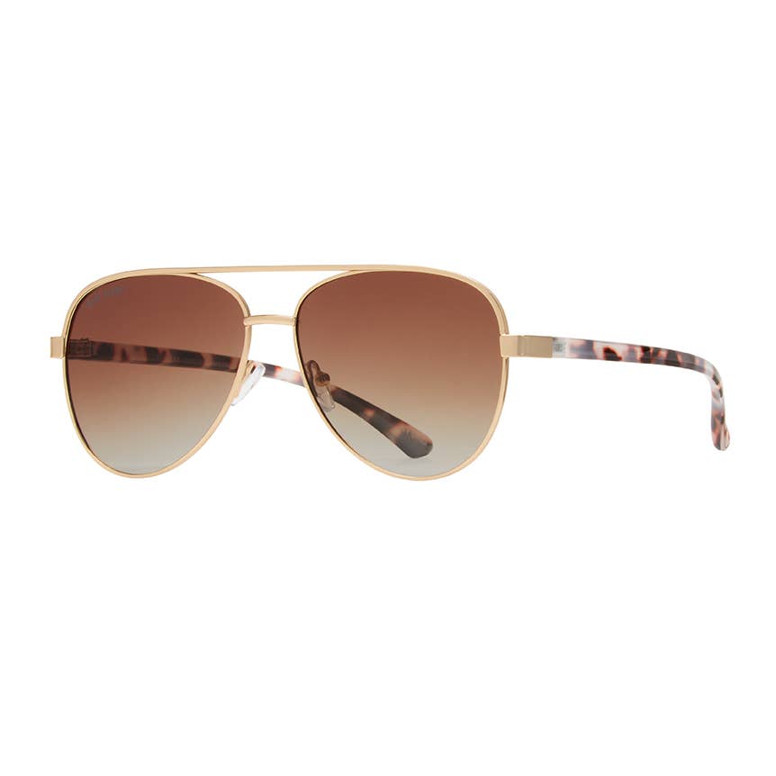 BP10061 NEW Jesse 2 Matte Gold/Ivory Tort- Grad. Brown Pol. Blue Planet Eco-Eyewear
