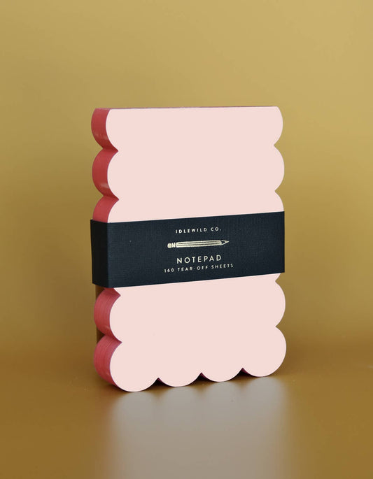 Scalloped Shaped Notepad | Peach + Persimmon Edge Idlewild Co.