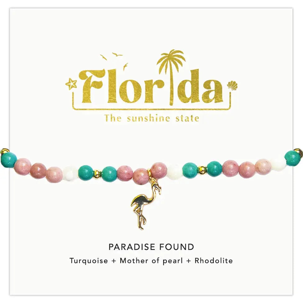 Paradise Found Florida Charm Bracelet Lotus and Luna