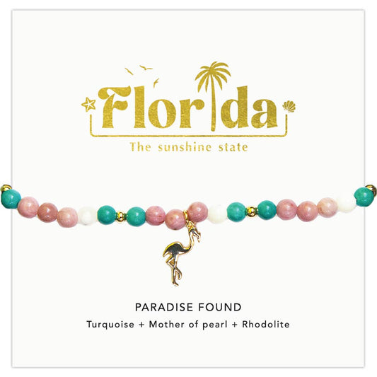 Paradise Found Florida Charm Bracelet Lotus and Luna