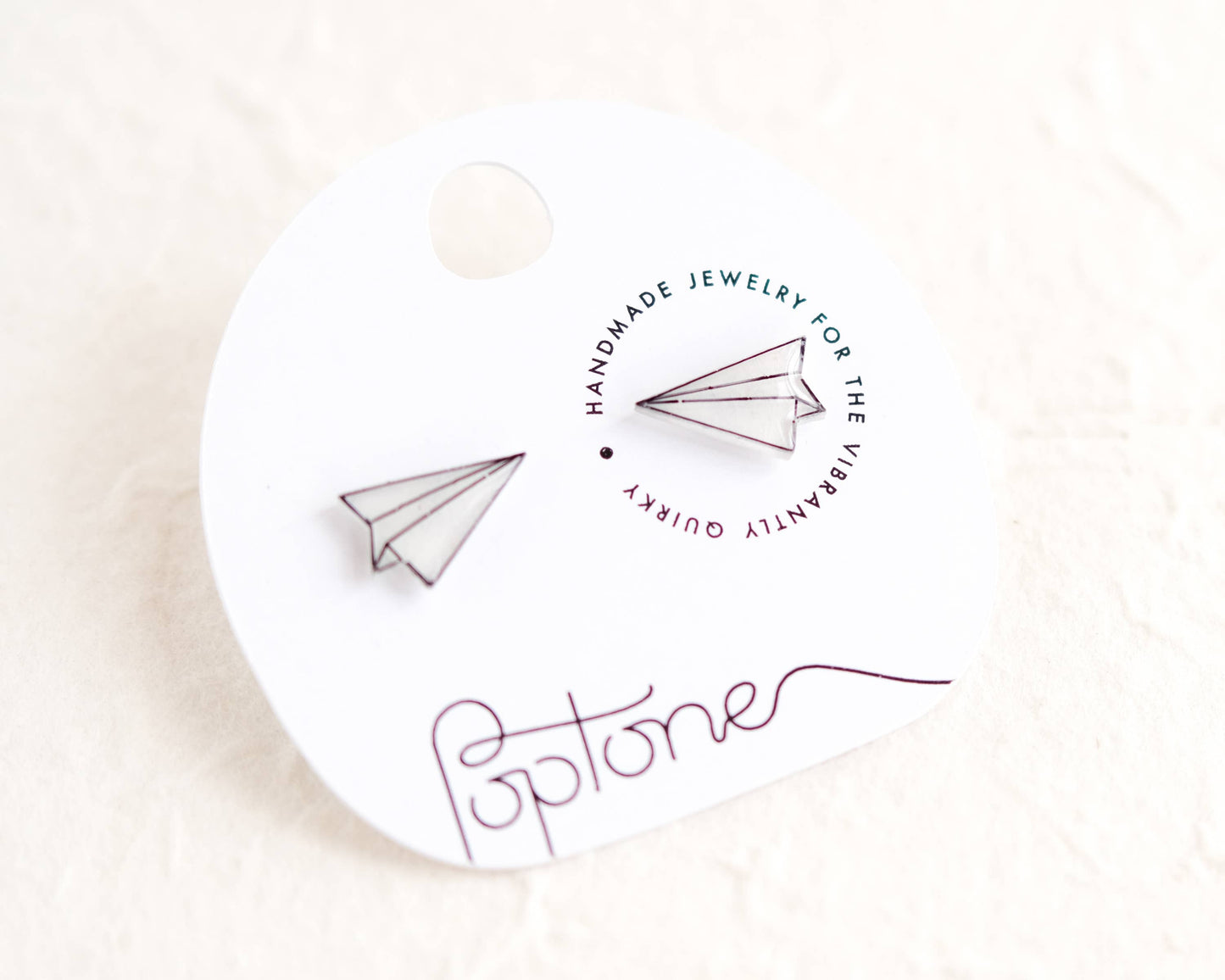 Paper Airplane Stud Earrings