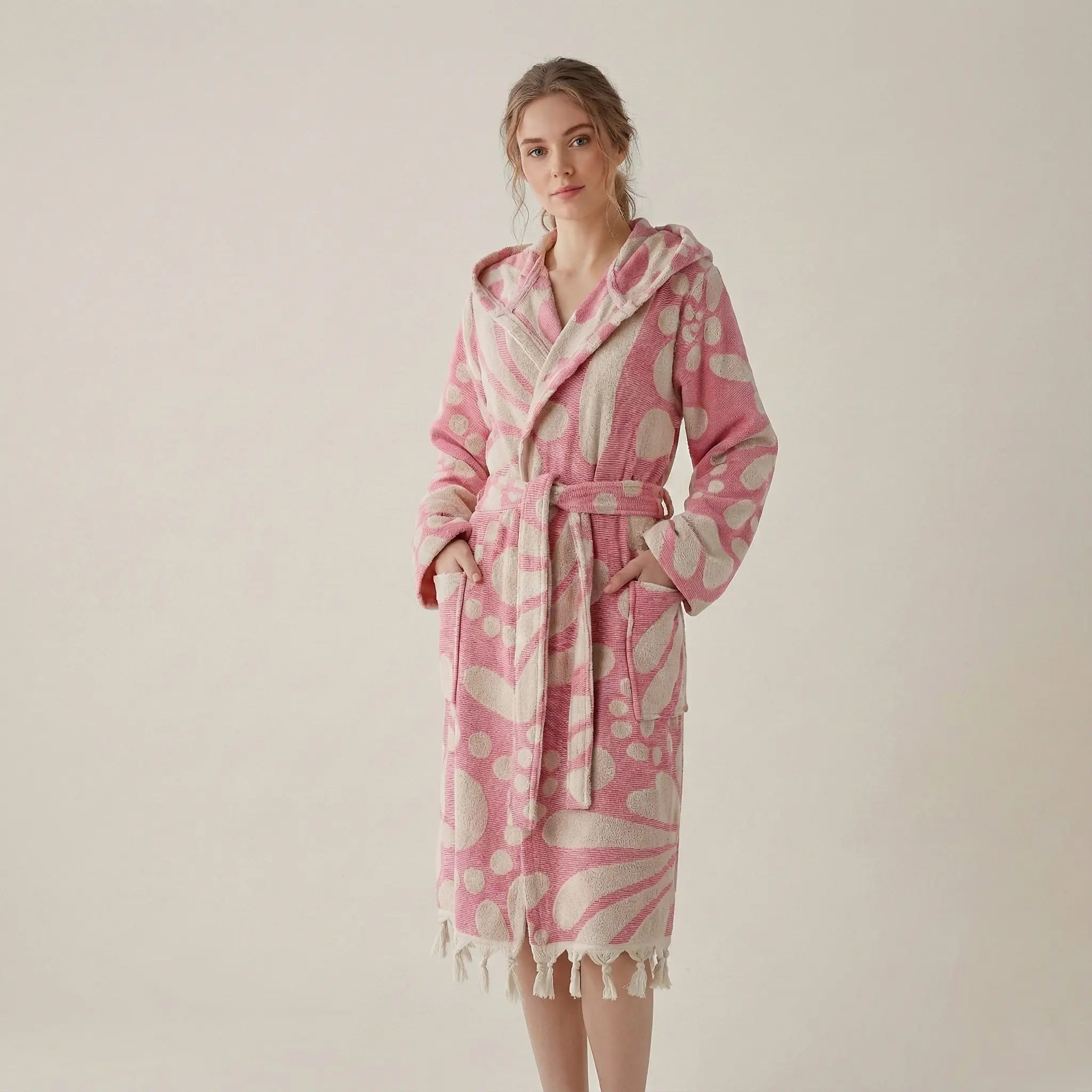 Swirl Bathrobe Turkish Cotton Quick dry Resort Robe Kikoya