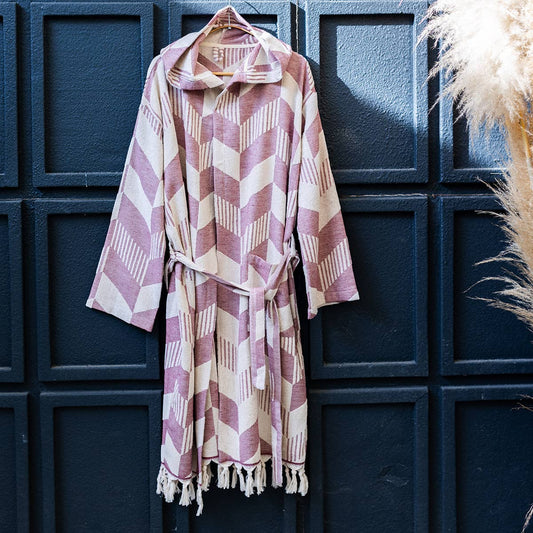 Raised Terry Bathrobe Turkish Cotton Light Weight Quick-dry