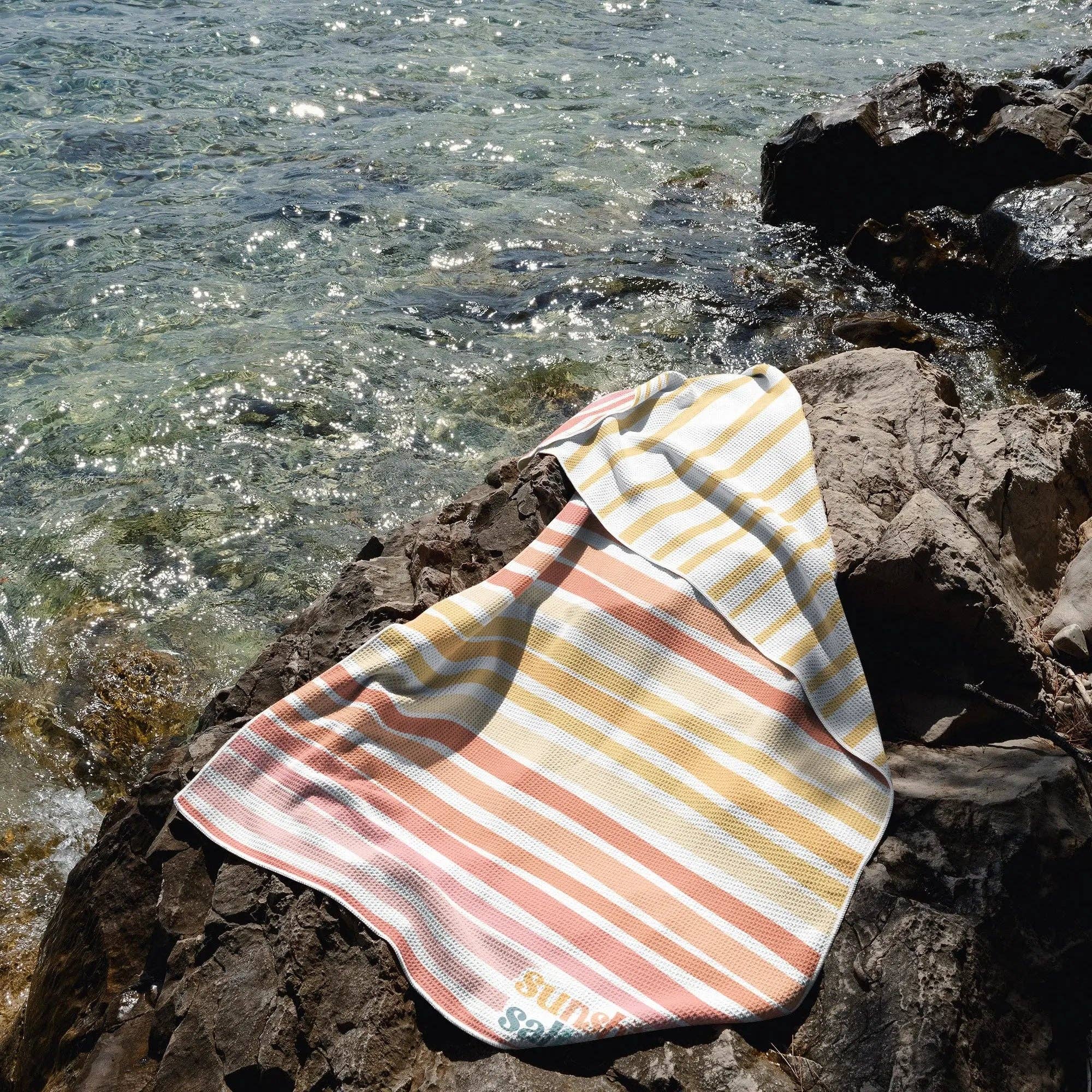Coral Beach Towel Sunshine + Saltwater