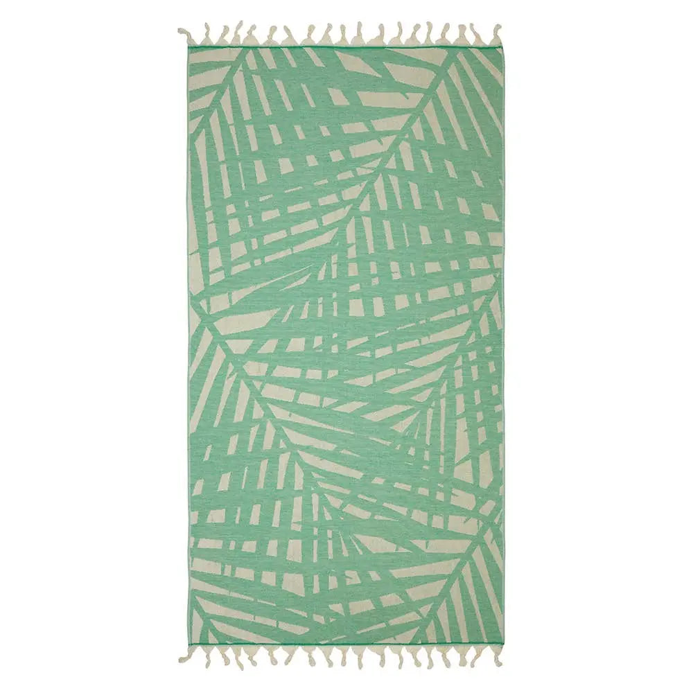 Palm Leaf Turkish Cotton Terry Beach Bath Towels Lake Pool Kikoya