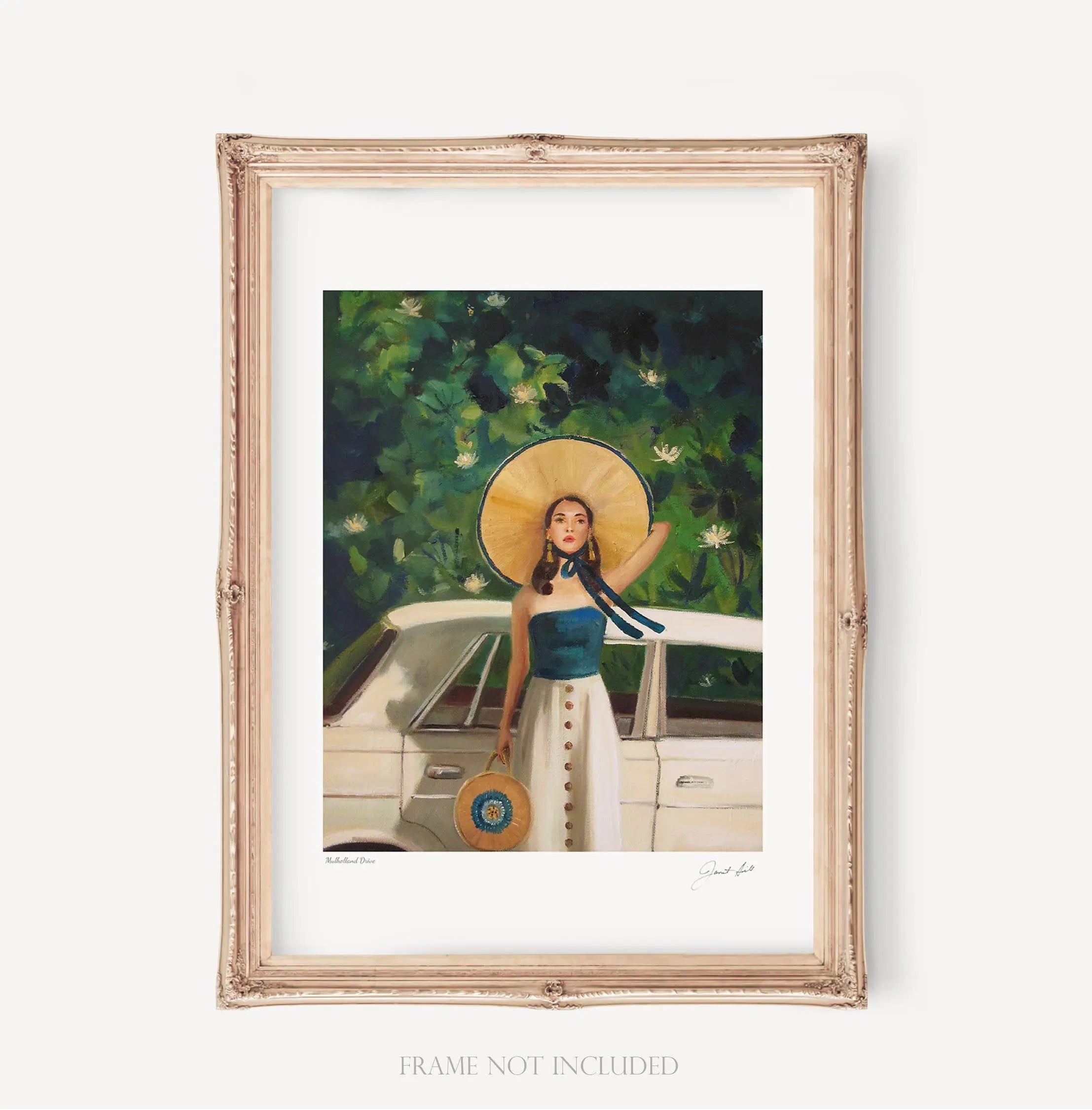 Mulholland Drive Art Print-11"x14" framed JANET HILL STUDIO