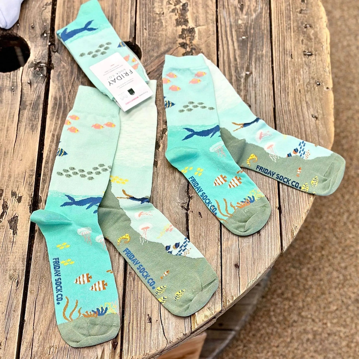 Underwater Scene Socks Mens Friday Sock Co.