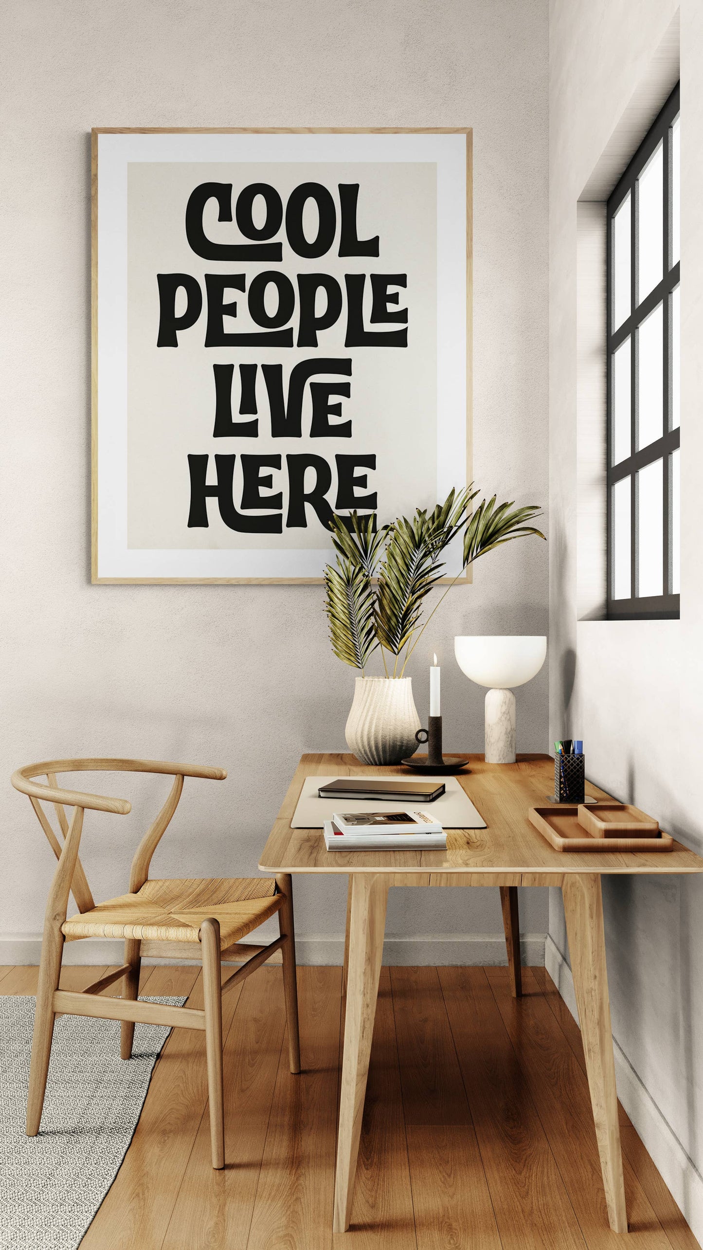 Modern Coastal Art Print - Cool People Live Here