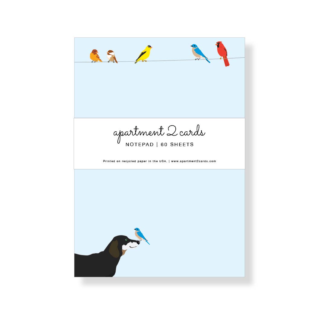 Dachshund Birds on a Wire 4.75x6.5" Notepad