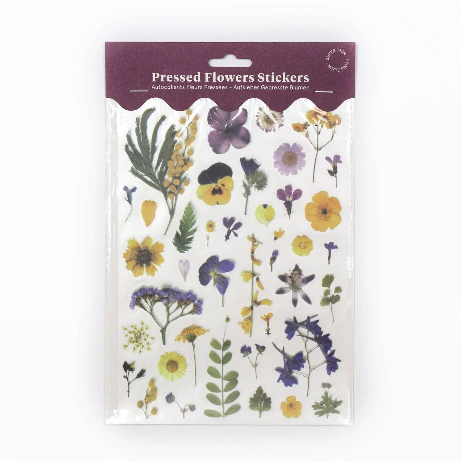 Pressed Flowers Sticker Sheet Botanopia USA - gifts , decor and cards for plant lovers