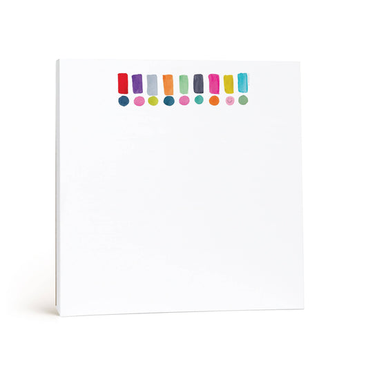 Happy Dots Exclamation Chunky Notepad – *New Size* E. Frances Paper