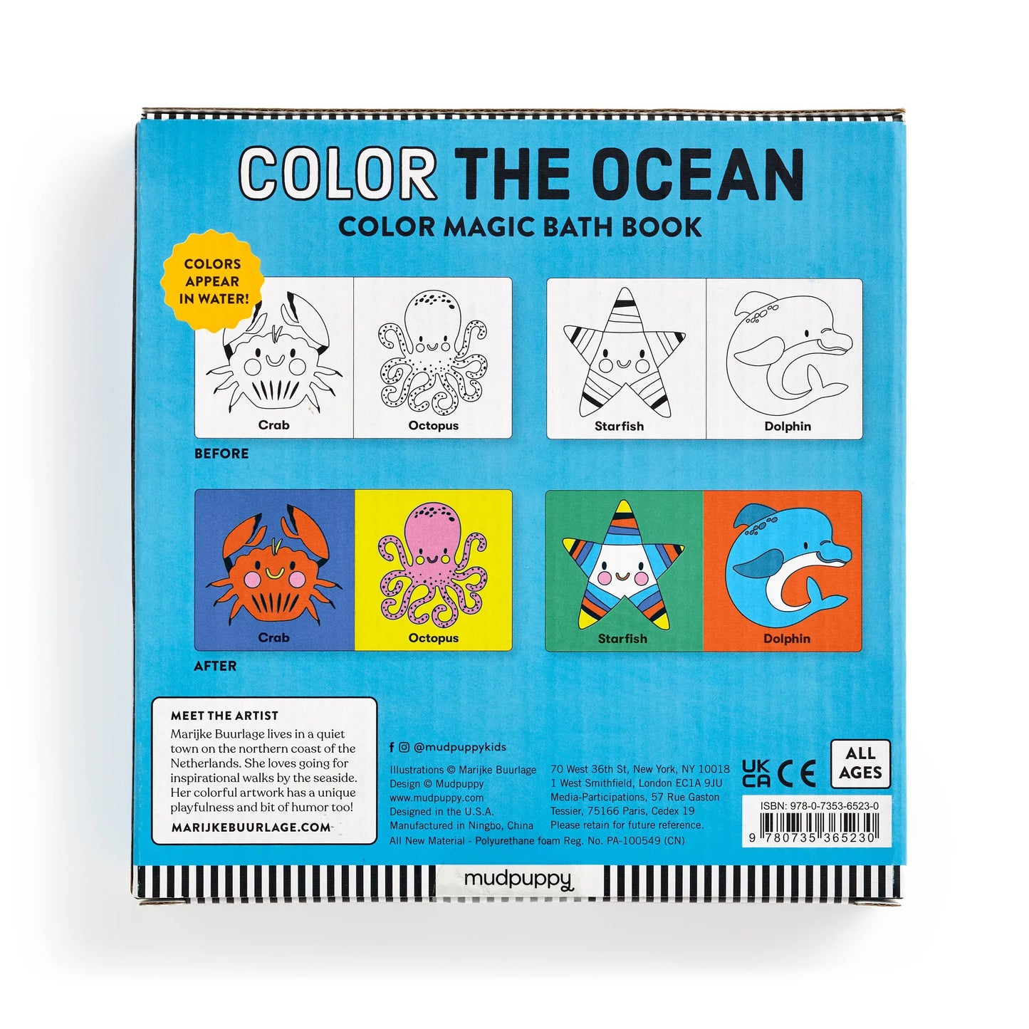 Color the Ocean Color Magic Bath Book Chronicle Books