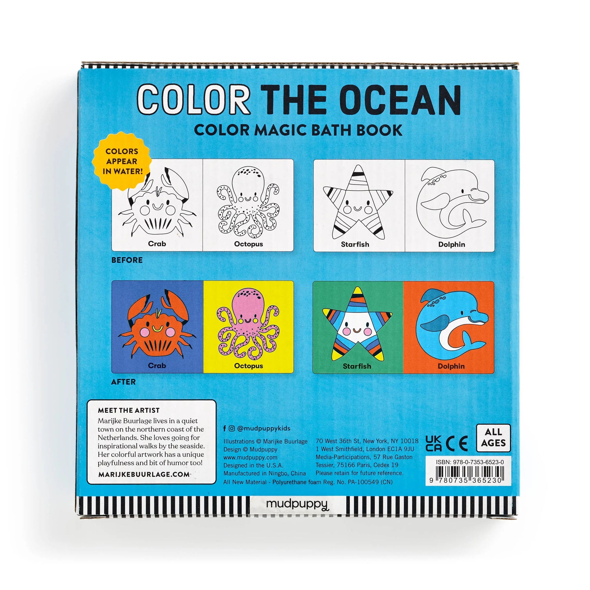 Color the Ocean Color Magic Bath Book Chronicle Books