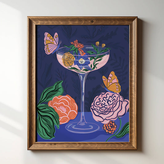 "Coup Glass Still Life" 8" x 10" Giclée Art Print Tara Reed