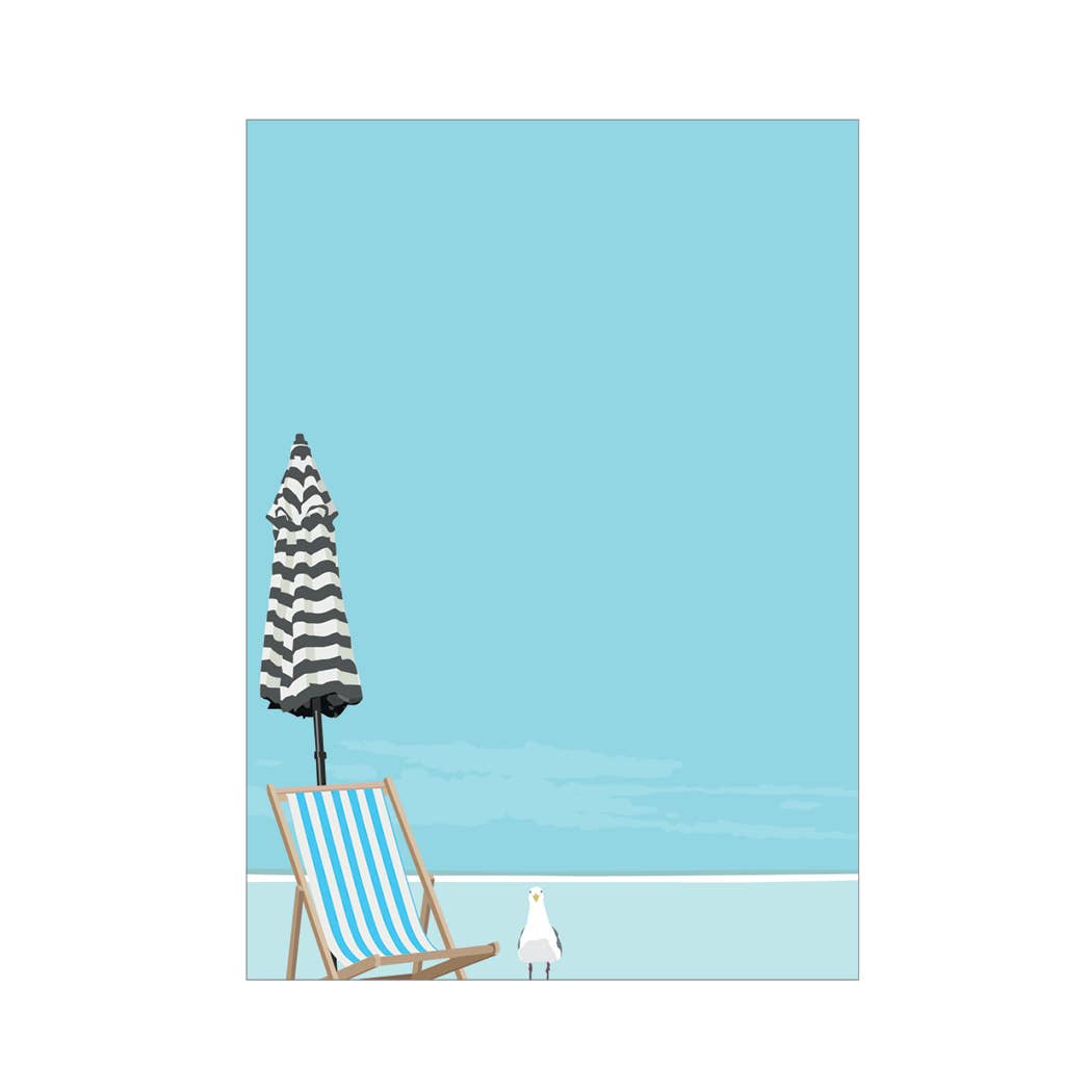 Cabana Chair - Summer Beach 4.75x6.5" Notepad
