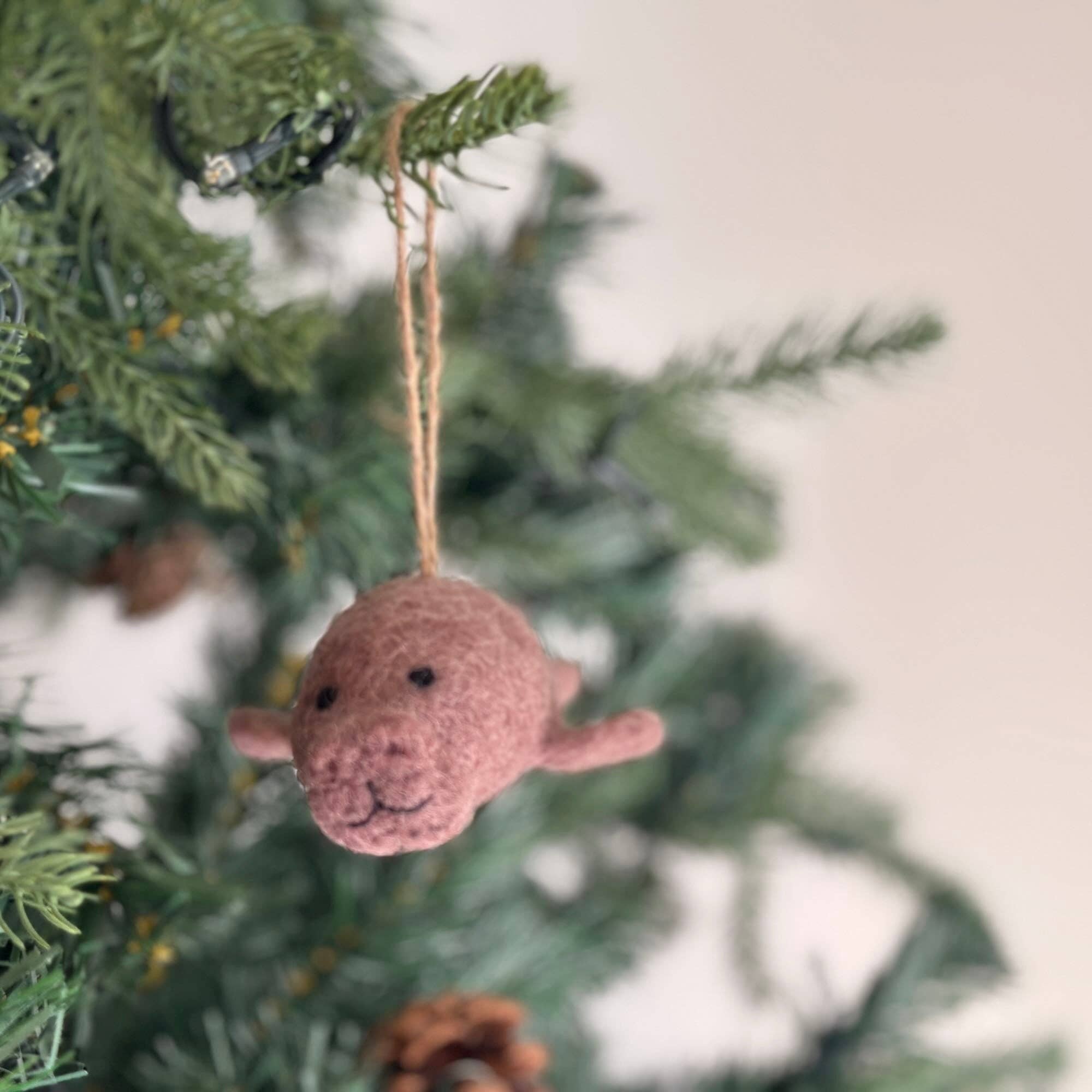 Manatee Felt Ornament Ganapati