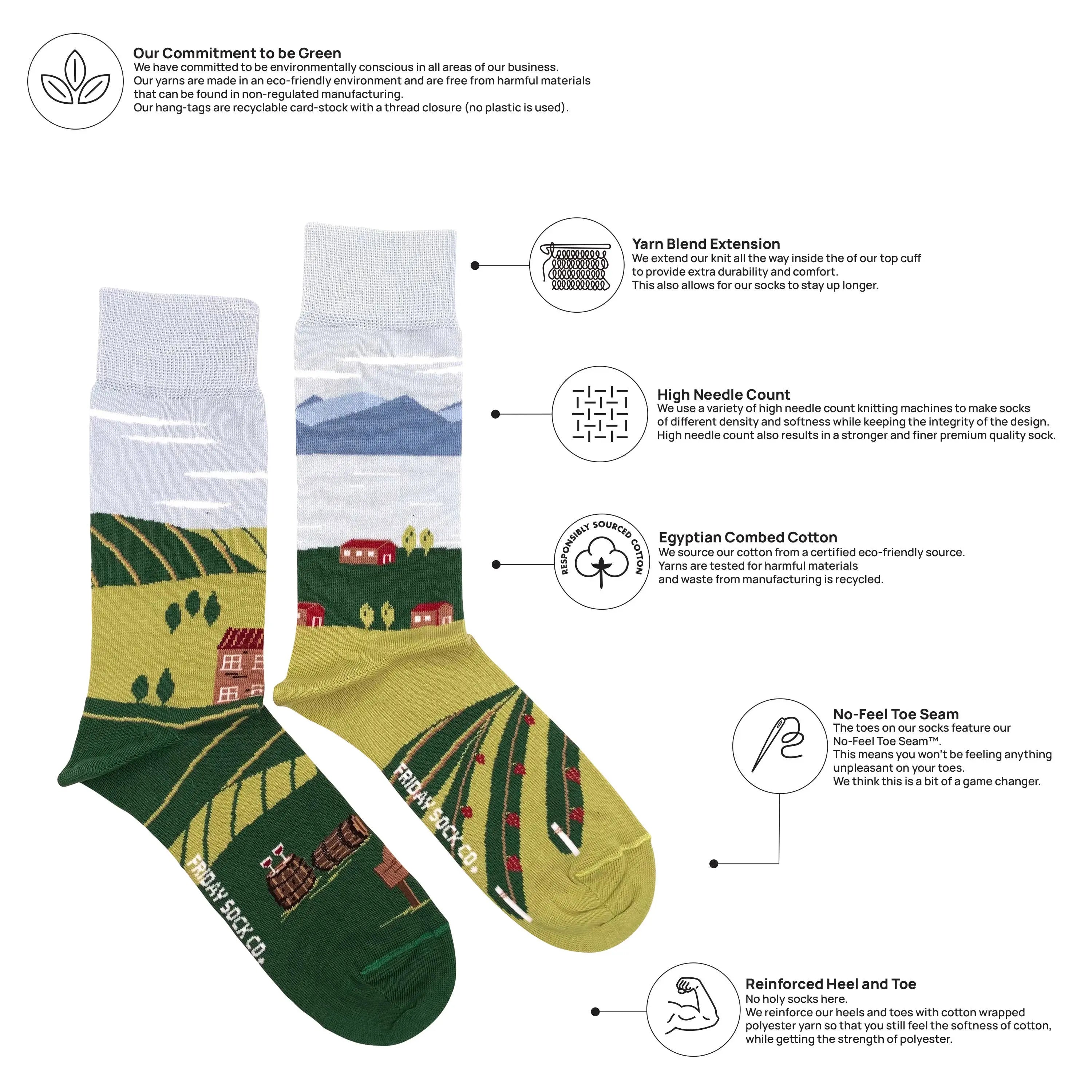 Winery Socks Mens Friday Sock Co.