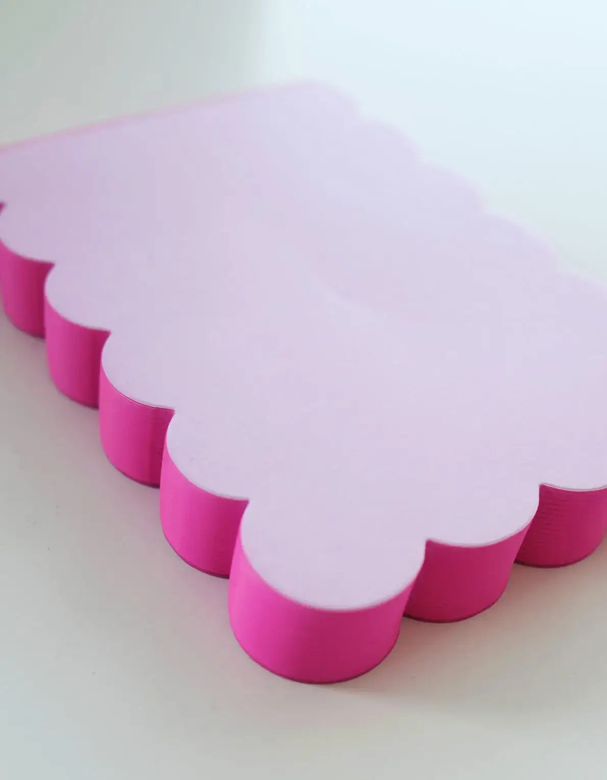 Scalloped Shaped Notepad | Lilac + Hot Pink Edge Idlewild Co.