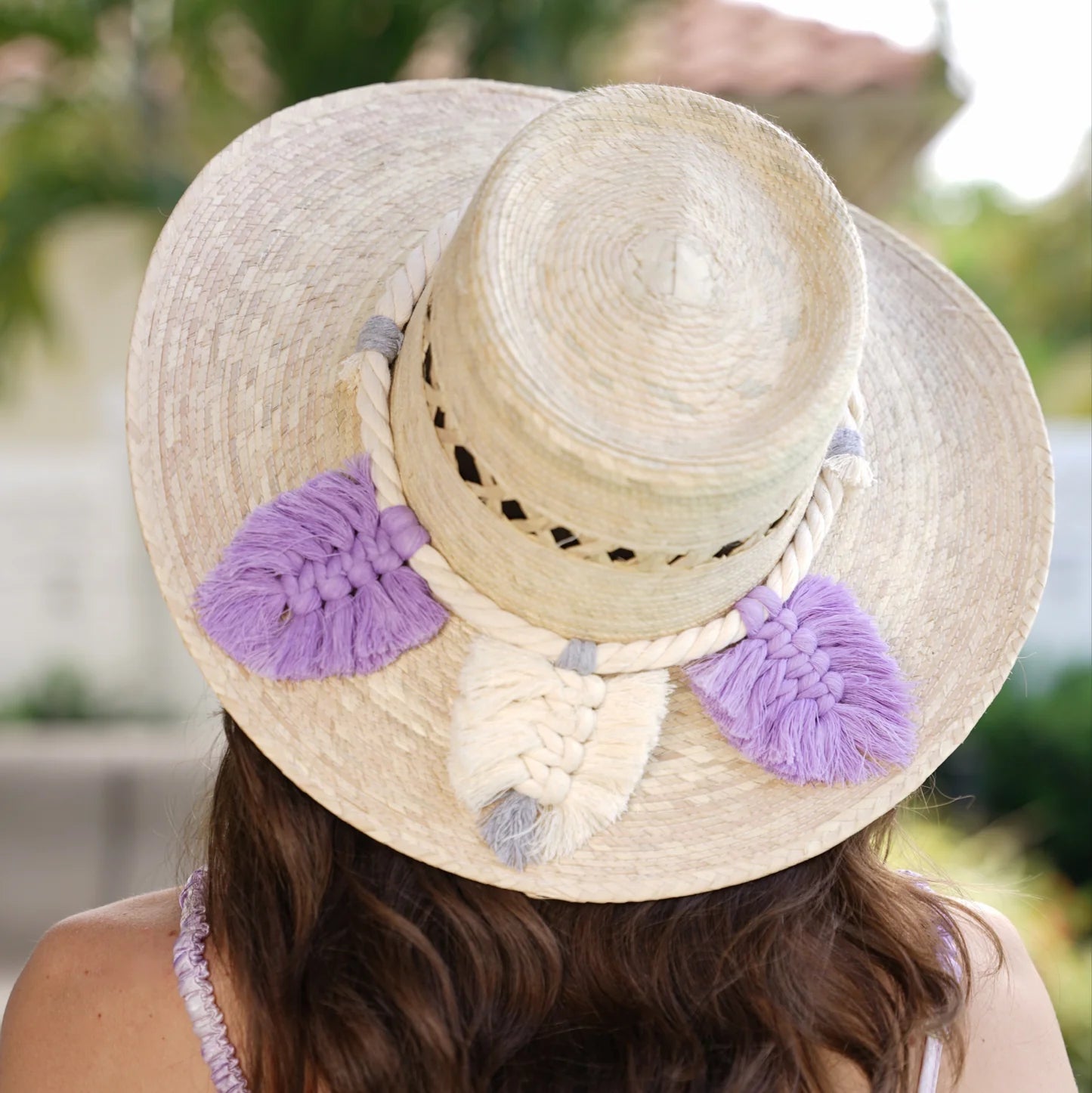 Espanol Palm Hat - Leaves Band Pink Chisme Lifestyle