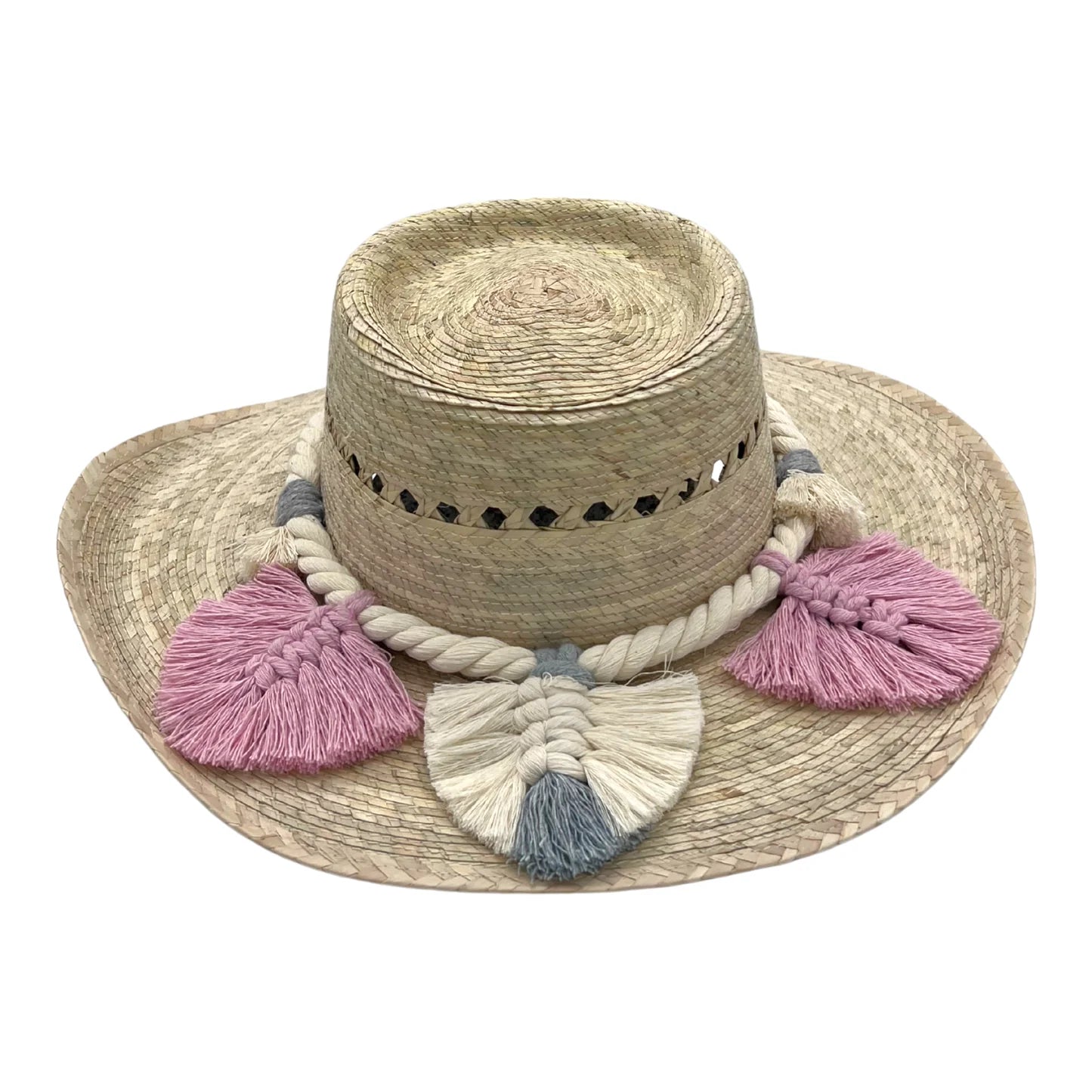 Espanol Palm Hat - Leaves Band Pink Chisme Lifestyle