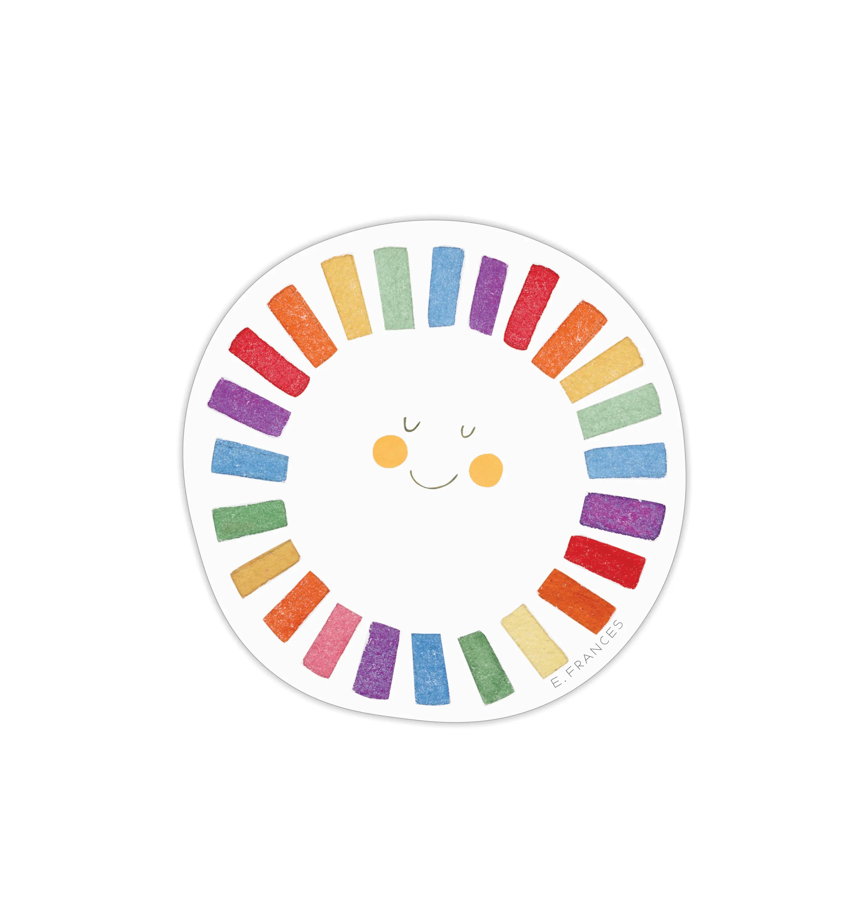 Rainbow Sun Sticker | Single Sticker E. Frances Paper