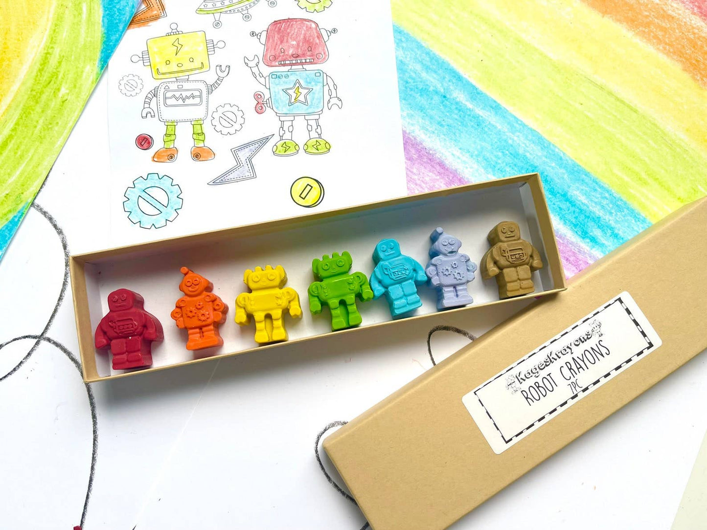 Robot Crayons Gift Box