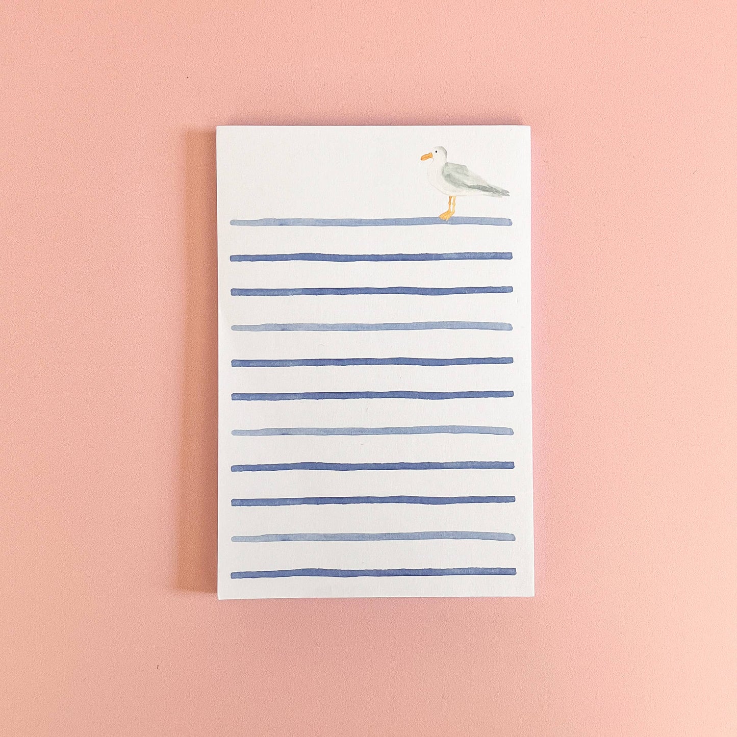 Watercolor Seagull Notepad | Coastal Watercolor Notepad