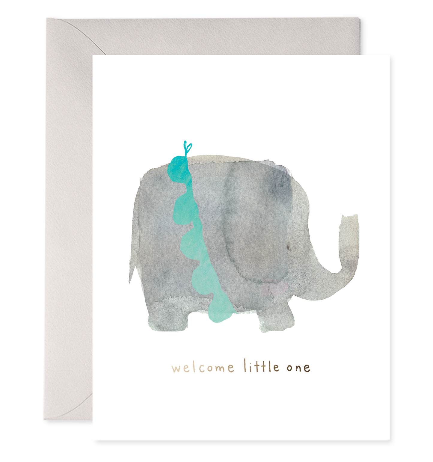 Welcome Little One Elephant Card | New Baby Greeting Card