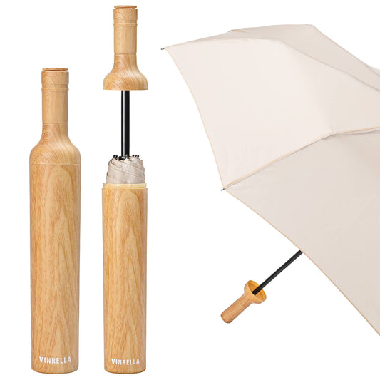Wood Look Bottle Umbrella Vinrella