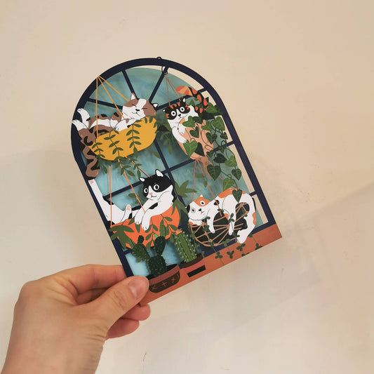 Original paper cut card - AL260 Alljoy Design