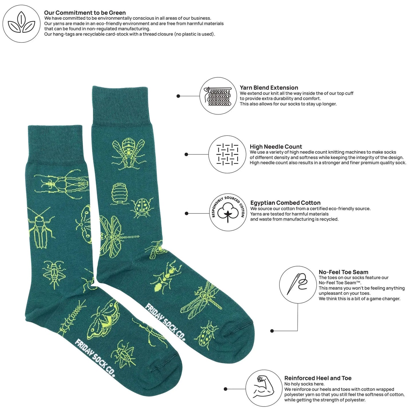 Insects Socks Mens Friday Sock Co.