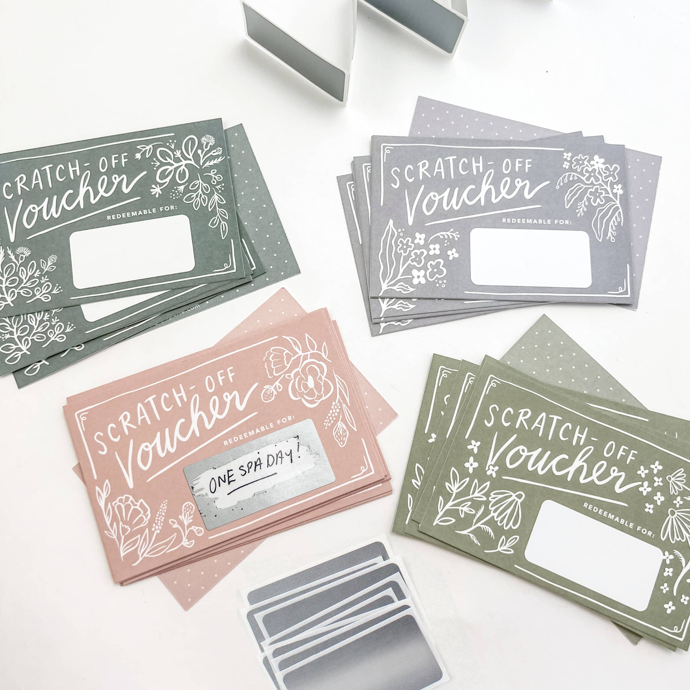 Floral Scratch-off Vouchers