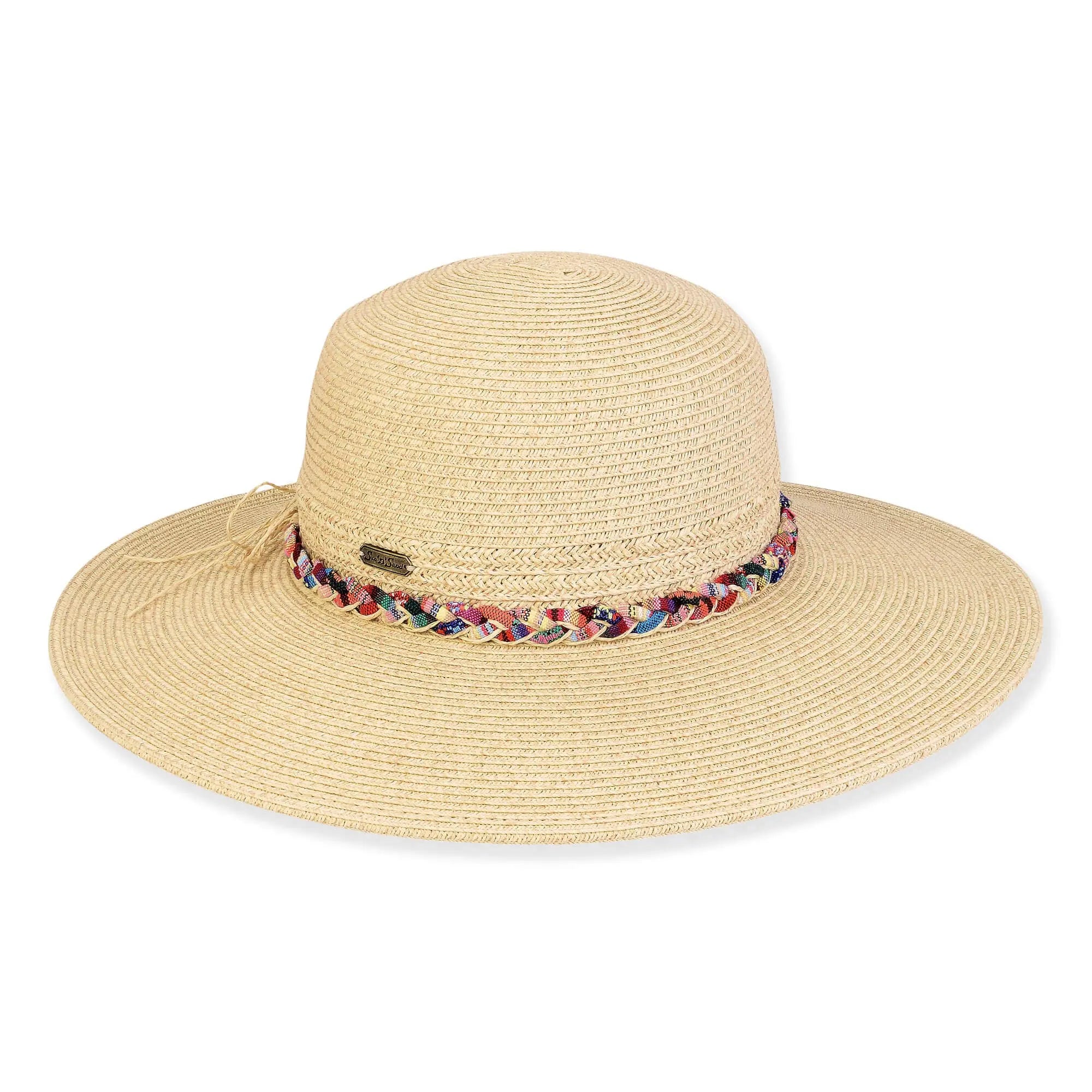 Ecru, Paperbraid Floppy, Brim 4"