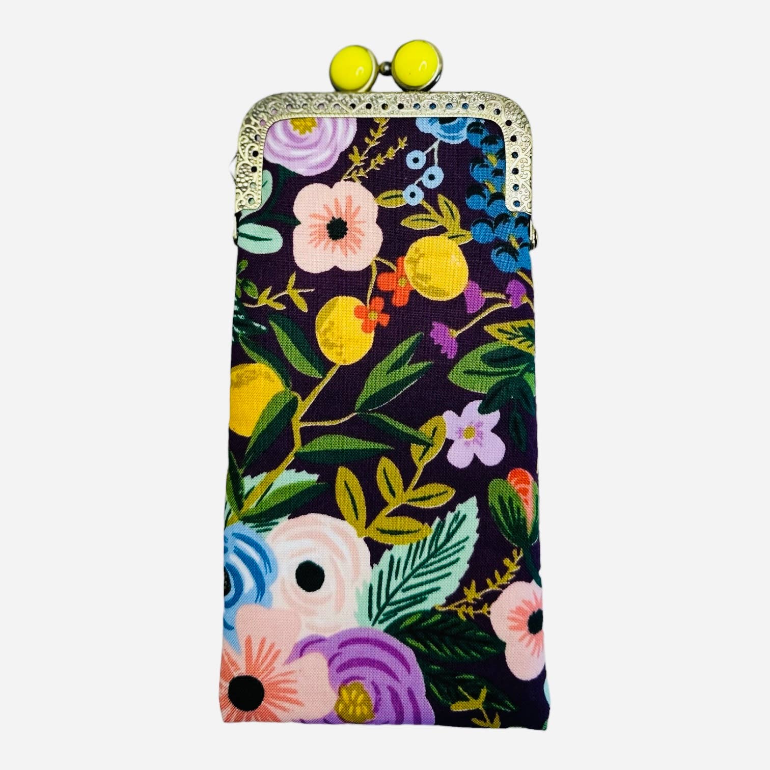 Garden Party in Plum Eyeglass Case
