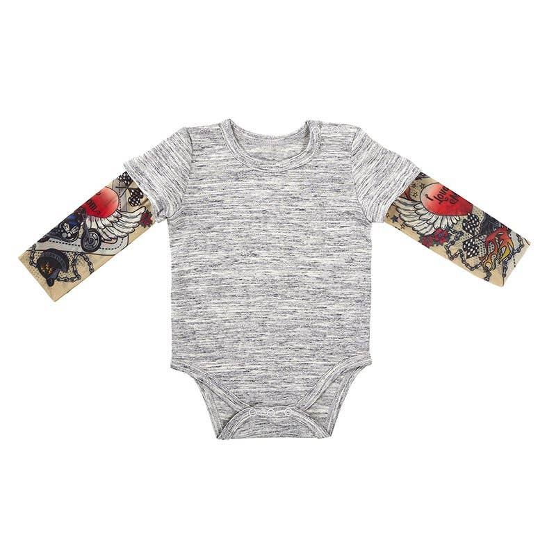 Tattoo Snapshirt - Gray, 6-12 months
