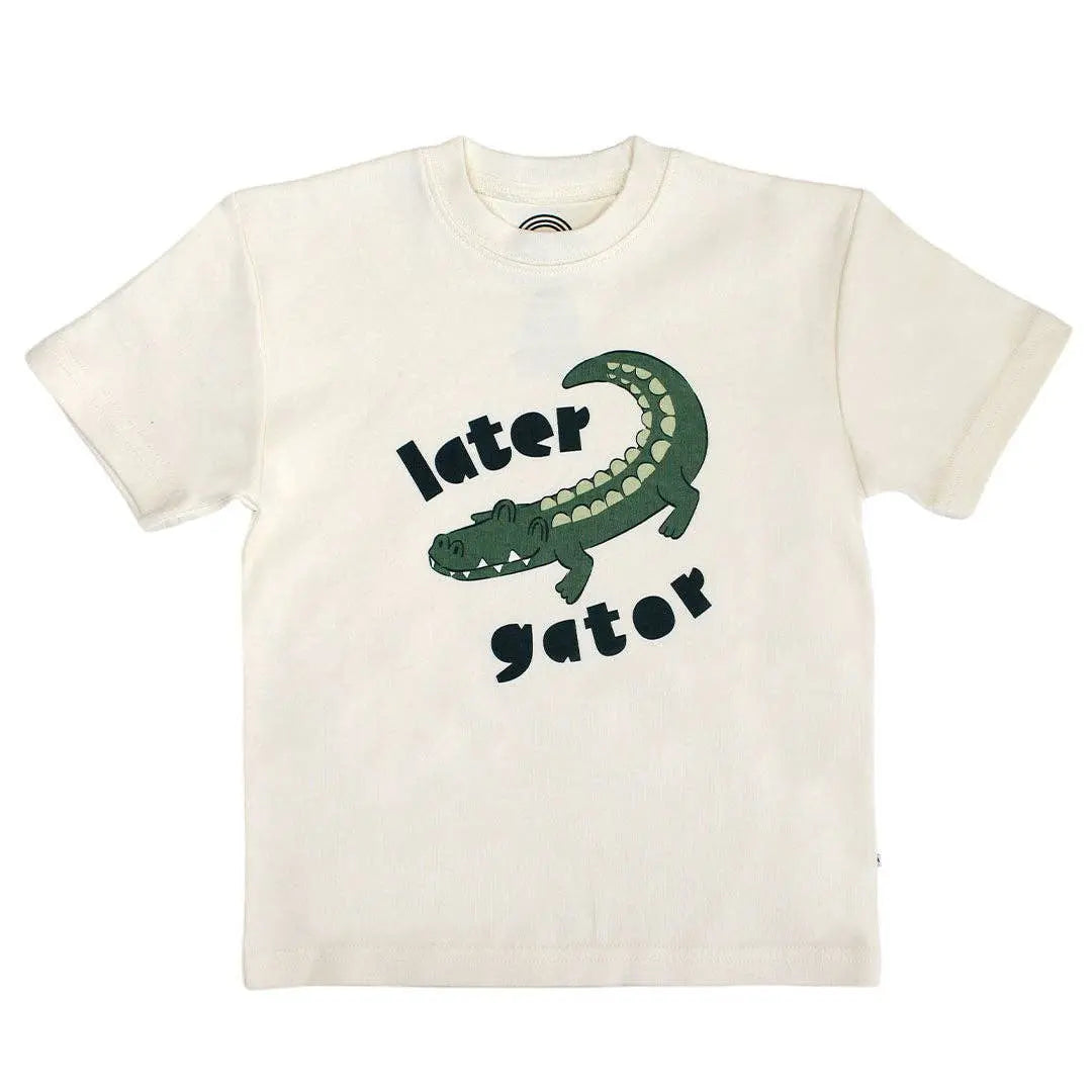 Later Gator Alligator Cotton Toddler Short Sleeve Shirt Tee Emerson and Friends