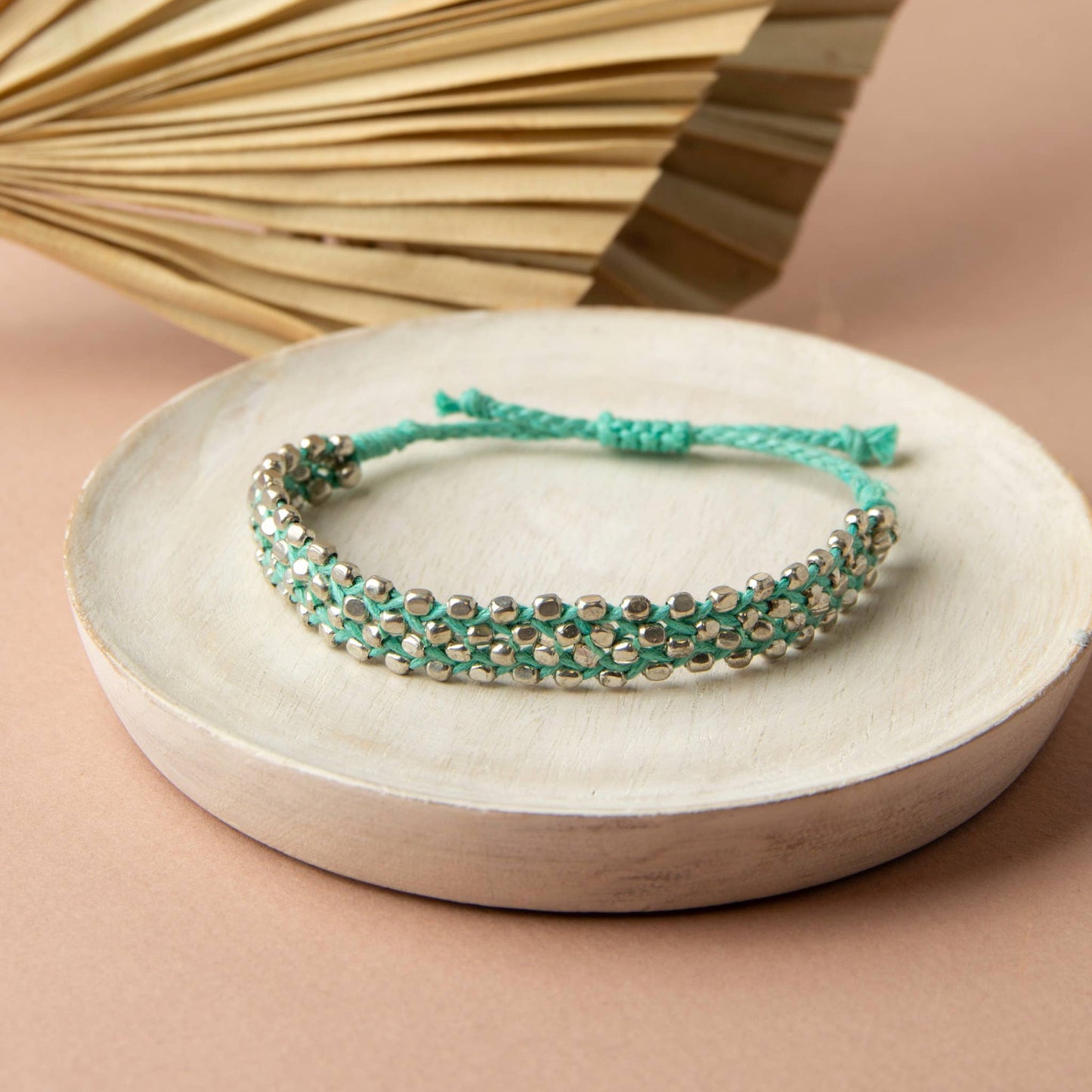 Zoraya Two-Tone Beaded Adjustable Bracelet