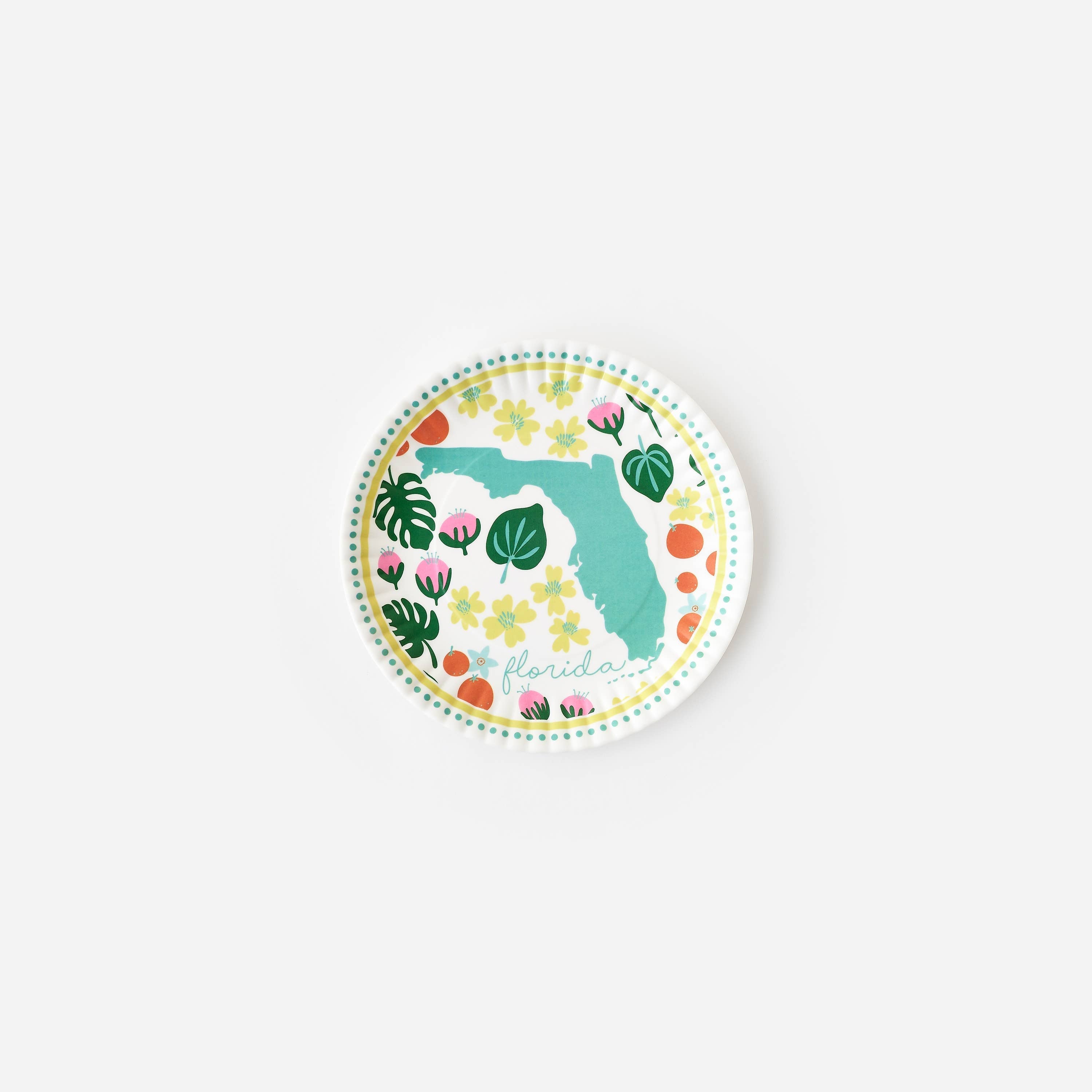 State in Bloom "Paper'' Melamine Plates, Set of 4 One Hundred 80 degrees