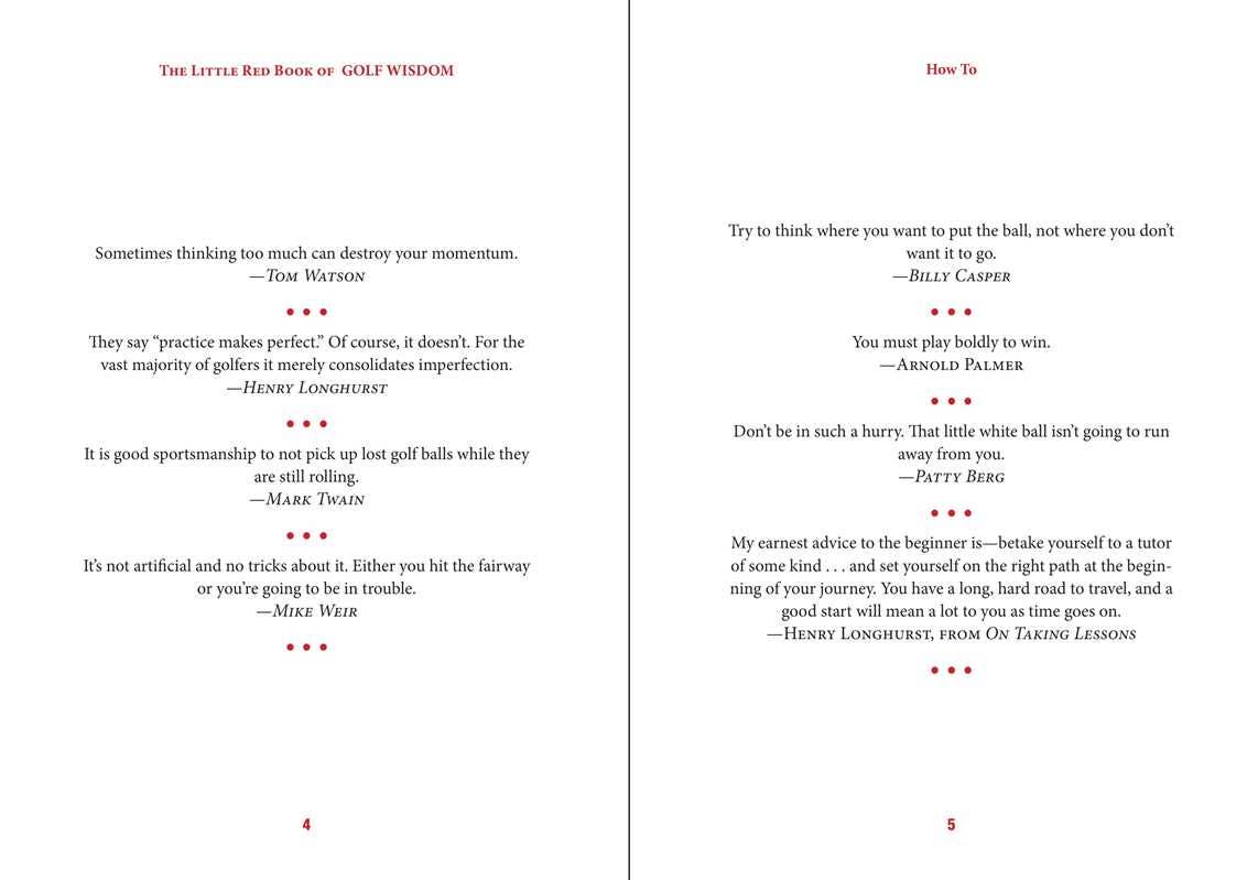 Little Red Book of Golf Wisdom