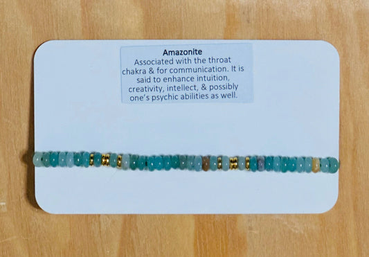 Amazonite Linea Beaded Stretch Bracelet Santore Jewelry
