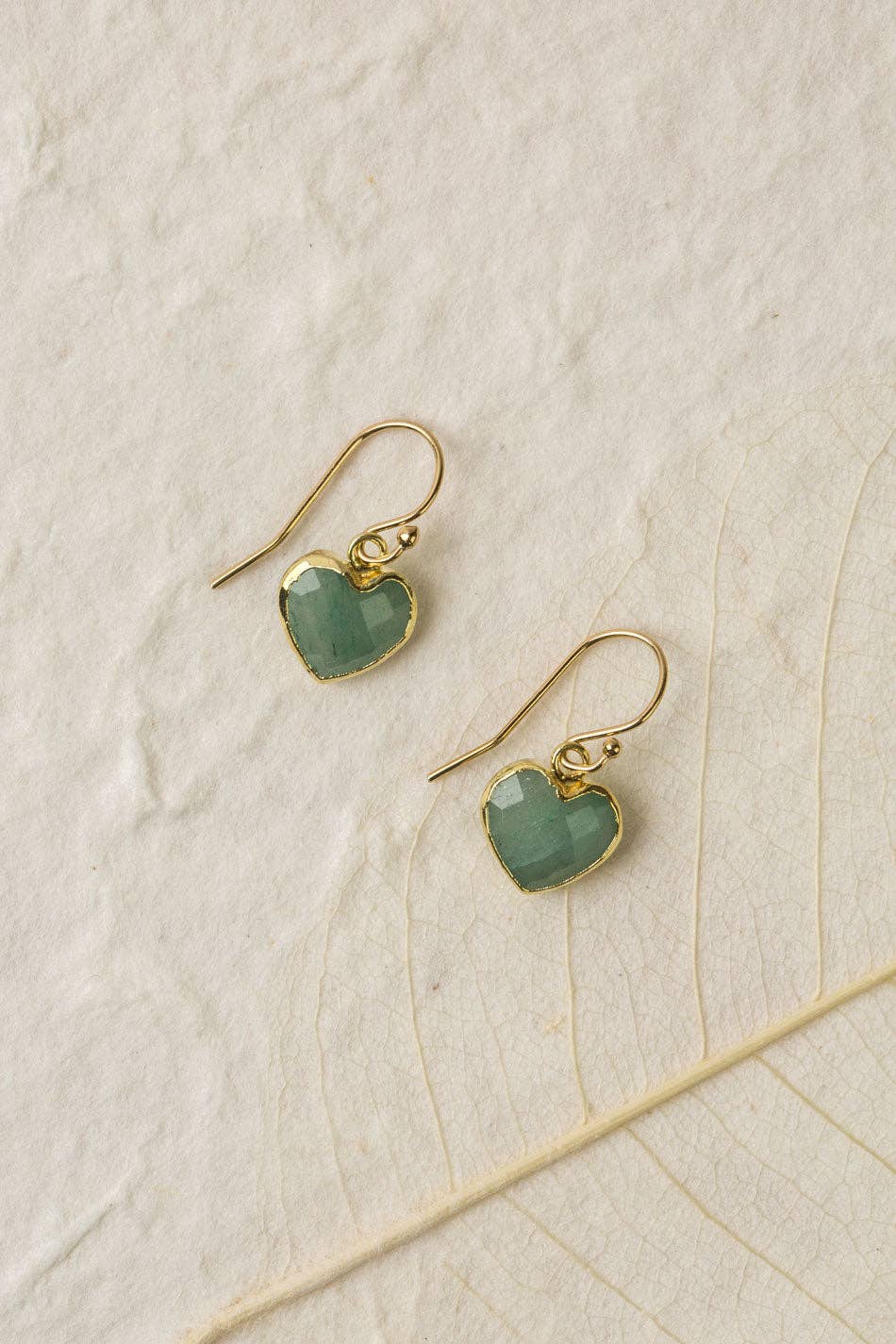 Contentment Green Aventurine Bezel Simple Earrings Anne Vaughan Designs Jewelry