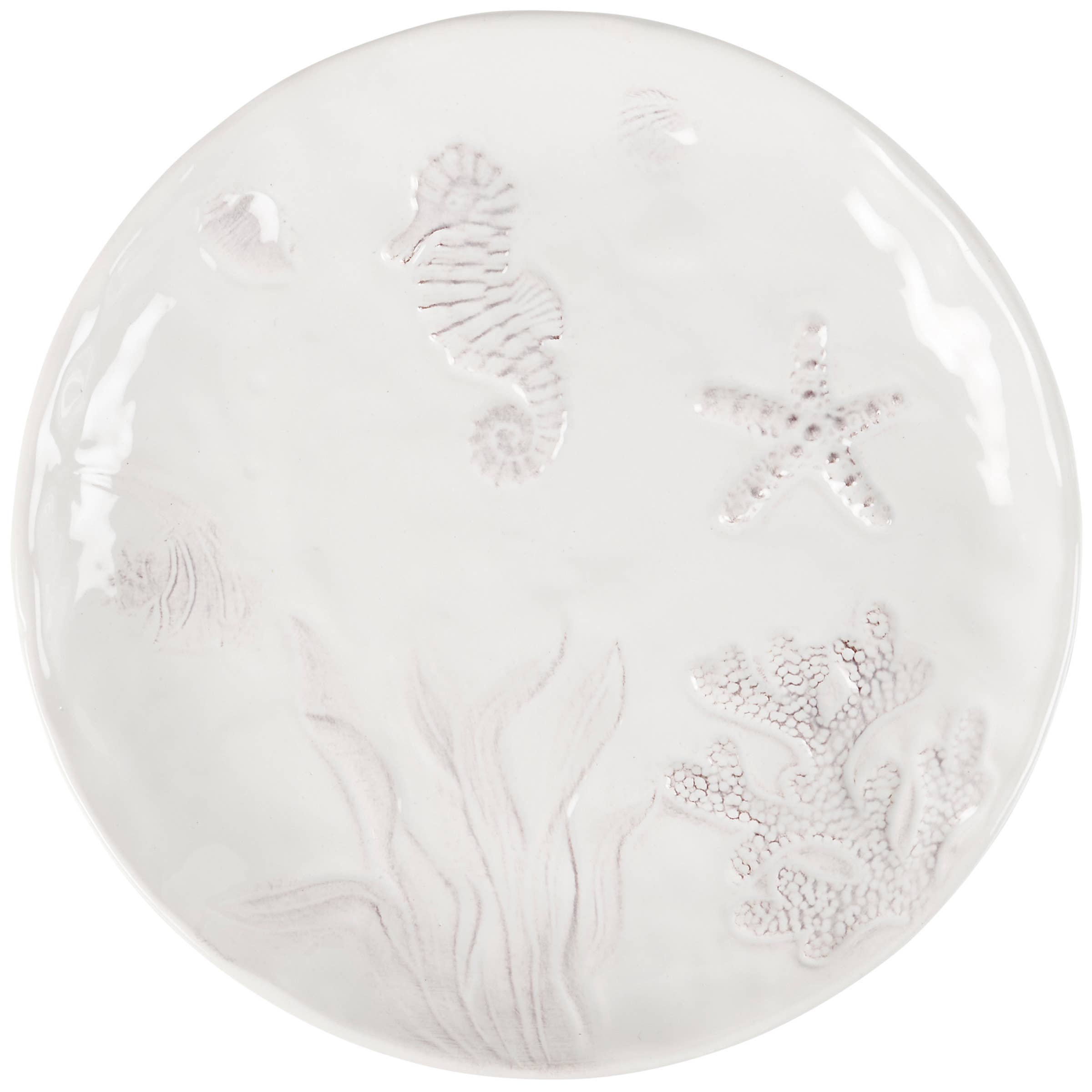 Embossed Beach Salad Plate S/4