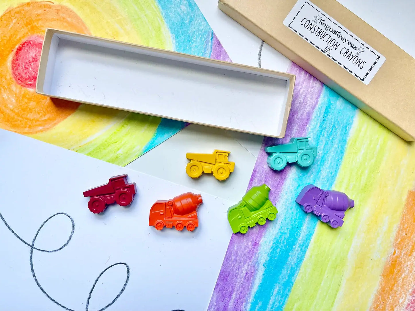 Construction Crayons Gift Box