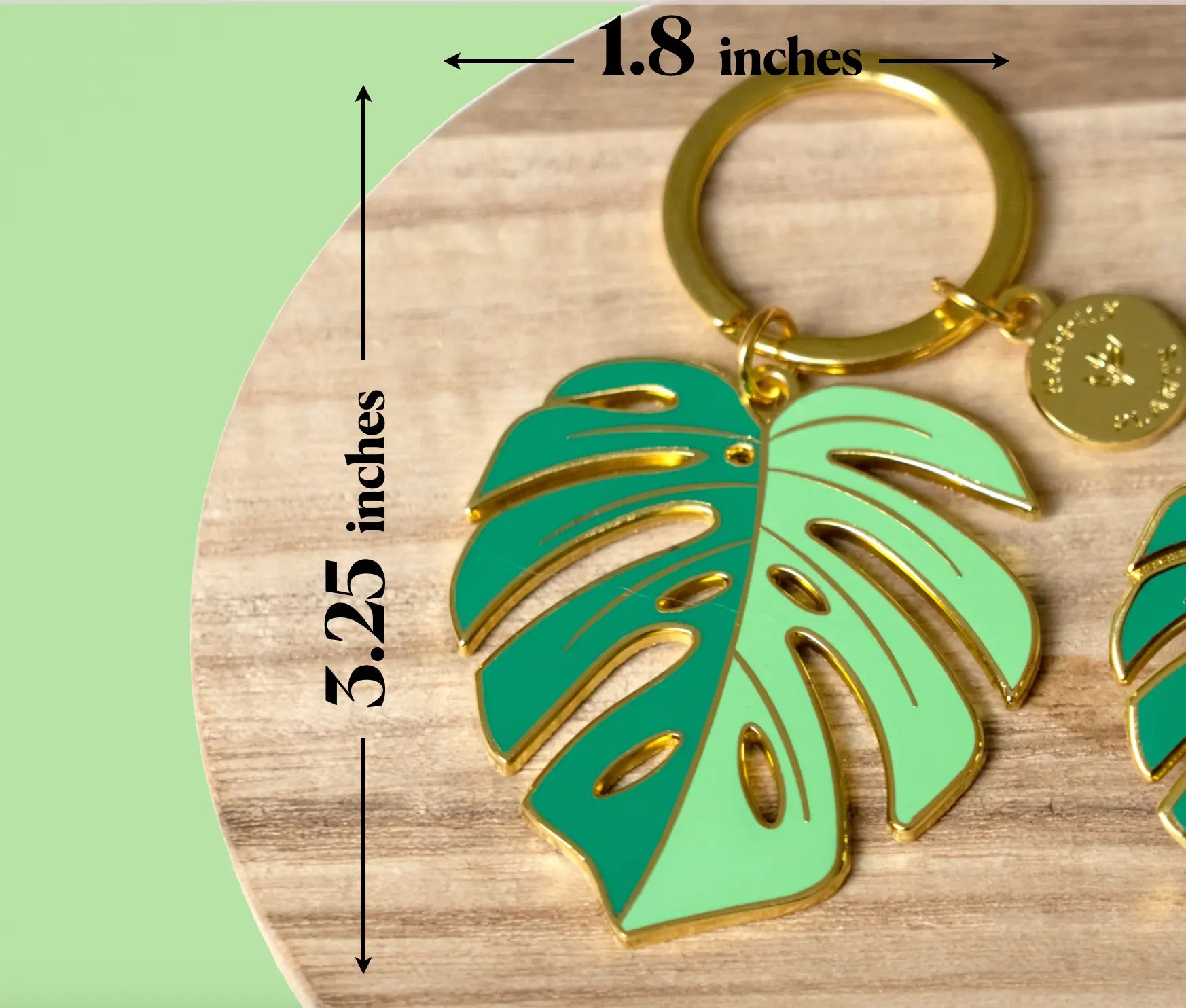 Monstera 'Deliciosa' Plant Lover Keychain Happily Plants