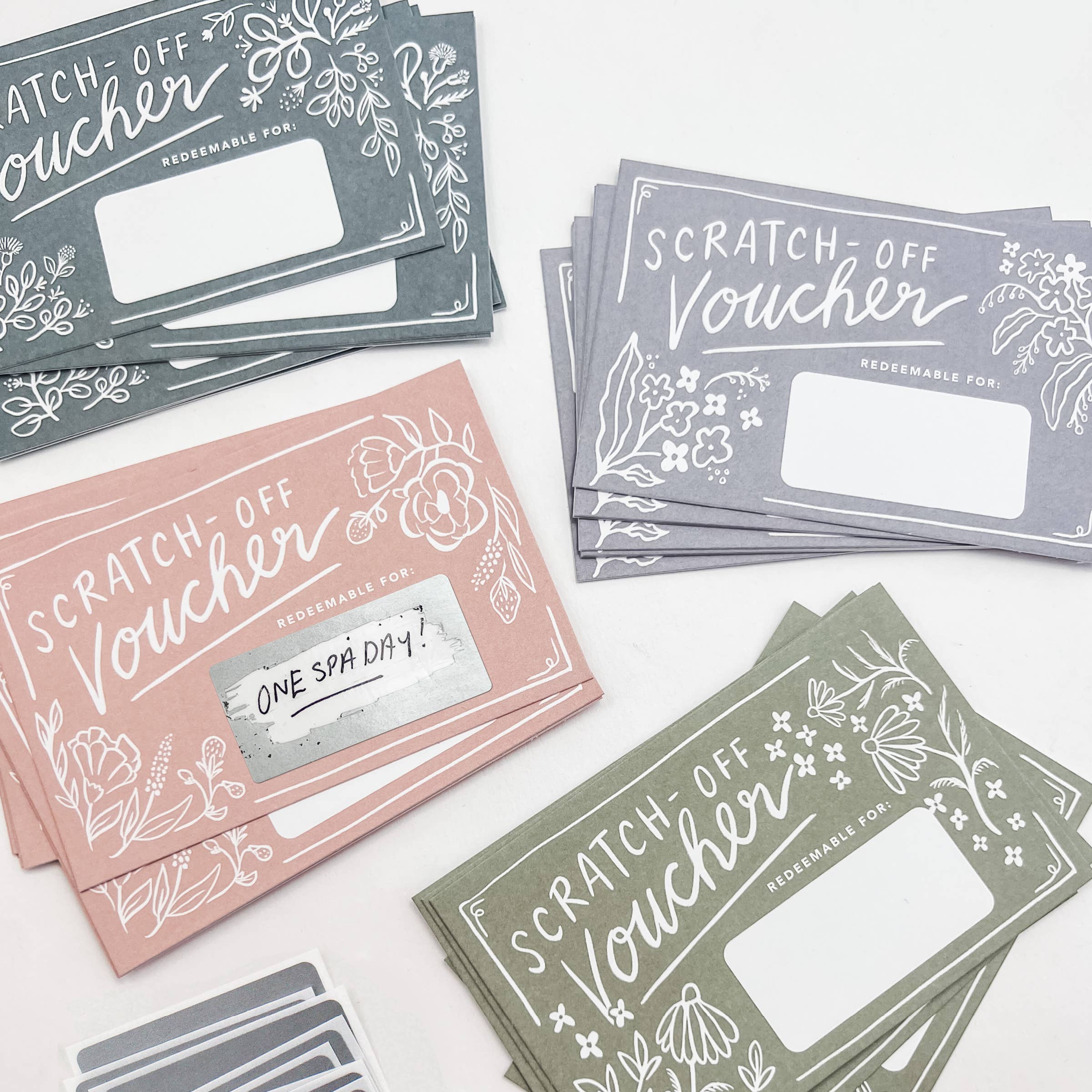 Floral Scratch-off Vouchers