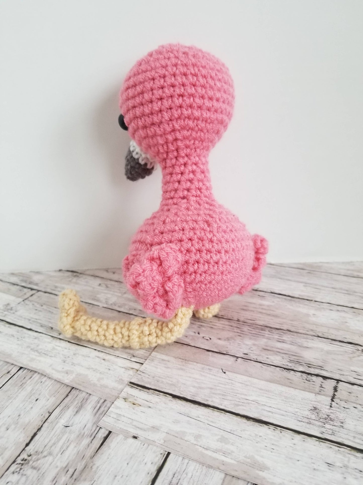 Baby Flamingo Plush, Mini Crochet Stuffed Animal Amigurumi T