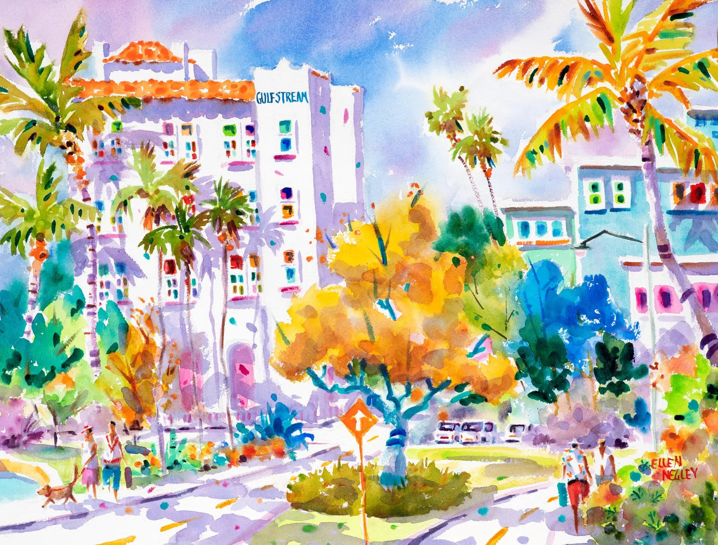 Gulfstream 11 x 14 Matted Ellen Negley Watercolors