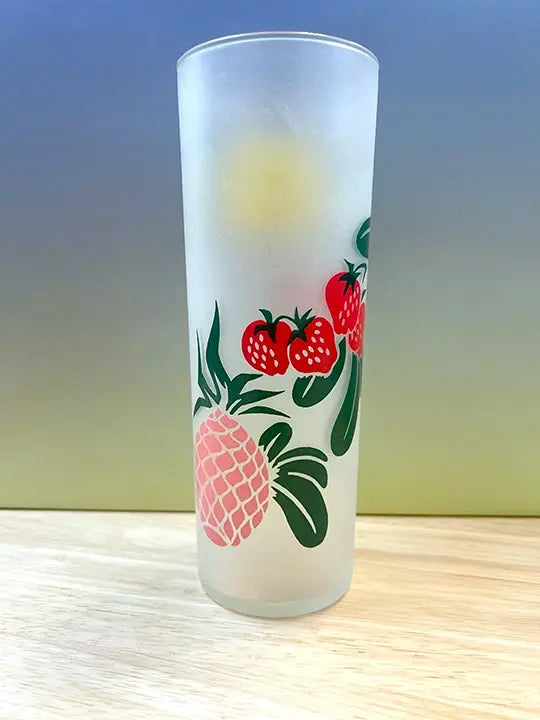 Vintage Federal Glass Frosted Fruit Set of 6 - Sea You Boutique