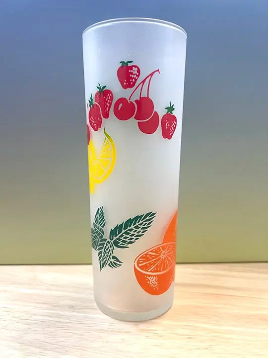 Vintage Federal Glass Frosted Fruit Set of 6 - Sea You Boutique